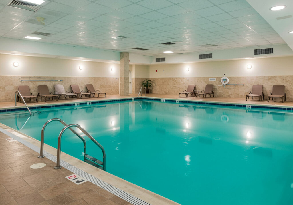 Hotel swimming pool. Heathrow